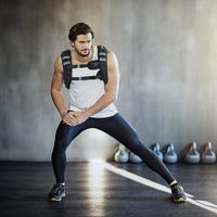 Gewichtsvest Trainingsvest Fitnessvest met Reflecterende Strips en Verstelbanden Zwart - thumbnail