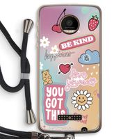 Positivity: Motorola Moto Z Force Transparant Hoesje met koord