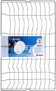 Metaltex Colonia Afdruiprek 48x30x10cm Metaal Polytherm Zilverkleur Gecoat