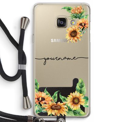 Zonnebloemen: Samsung Galaxy A3 (2016) Transparant Hoesje met koord