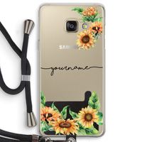 Zonnebloemen: Samsung Galaxy A3 (2016) Transparant Hoesje met koord