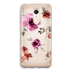 Geschilderde bloemen: Xiaomi Redmi 5 Transparant Hoesje
