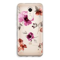 Geschilderde bloemen: Xiaomi Redmi 5 Transparant Hoesje - thumbnail