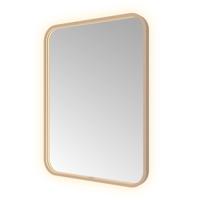 Spiegel Hotbath &MORE 80x60 cm LED-Verlichting Spiegelverwarming Rechthoek Afgerond Geborsteld Koper PVD