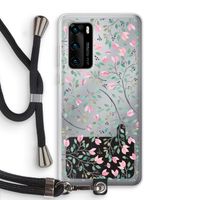 Sierlijke bloemen: Huawei P40 Transparant Hoesje met koord