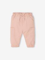 Fluwelen battlebroek met fleece voering voor baby's roze (poederkleur) Fluwelen battlebroek met fleece voering voor baby's roze (poederkleur)