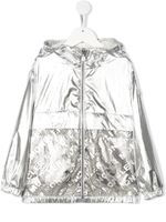 Moncler Enfant veste à logo imprimé - Argent Moncler Enfant veste à logo imprimé - Argent