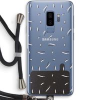Hipster stripes: Samsung Galaxy S9 Plus Transparant Hoesje met koord