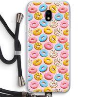 Pink donuts: Samsung Galaxy J3 (2017) Transparant Hoesje met koord