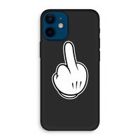 Middle finger black: iPhone 12 mini Biologisch afbreekbaar hoesje