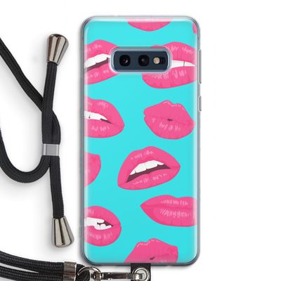 Bite my lip: Samsung Galaxy S10e Transparant Hoesje met koord