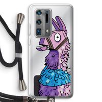 Lama: Huawei P40 Pro Plus Transparant Hoesje met koord