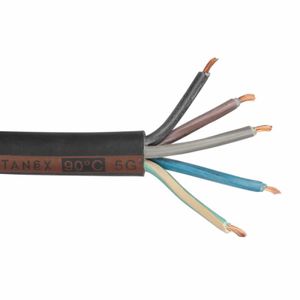 Rubber kabel 5 x 10mm² Nexans H07RN-F ECA per meter neopreen 230V Titanex®