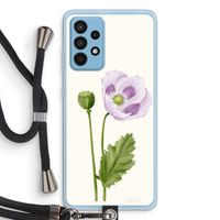 Purple poppy: Samsung Galaxy A52 Transparant Hoesje met koord