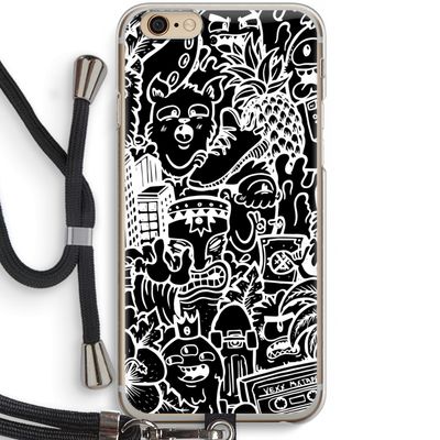 Vexx Black Mixtape: iPhone 6 / 6S Transparant Hoesje met koord