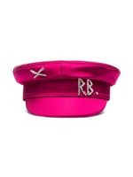 Ruslan Baginskiy casquette gavroche en satin - Rose