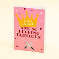Wenskaart Fucking Fabulous Sarah - thumbnail