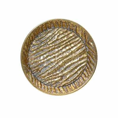 Decoratieschaal IJzer Antiek Goud Ø32cm