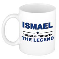 Ismael cadeau mok - man myth legend - naam koffiemok - 300 ml - collega - vaderdag