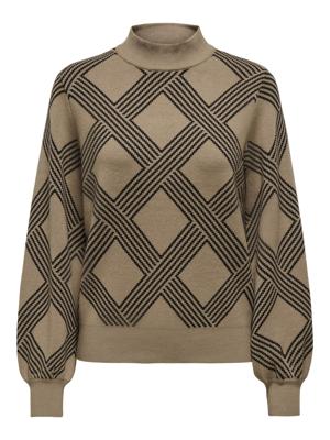 Only Onlanny Ls Jq O-neck Knt 15327635 Trui Cocoa Créme