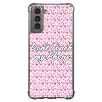 Samsung Galaxy S21 Anti Shock Case Flowers Pink DTMP