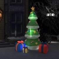 VidaXL Kerstdecoratie opblaasbaar kerstboom led binnen/buiten 240 cm