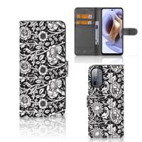 Motorola Moto G31 | G41 Hoesje Black Flowers
