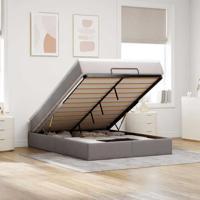 Ottoman bed met matras 140x190cm stof taupe