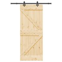 Schuifdeur met beslag 85x210 cm massief grenenhout