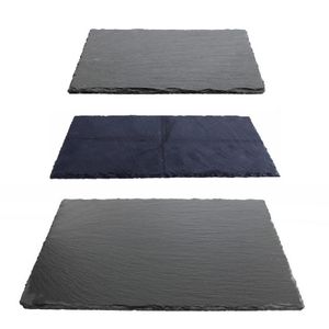 Setje van 3 stuks leisteen serveer plankjes - 20 x 30 en 30 x 40 cm en 17 x 34 cm