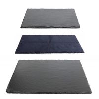 Setje van 3 stuks leisteen serveer plankjes - 20 x 30 en 30 x 40 cm en 17 x 34 cm