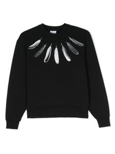 Marcelo Burlon County Of Milan Kids sweat à imprimé plumes - Noir