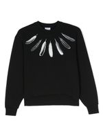 Marcelo Burlon County Of Milan Kids sweat à imprimé plumes - Noir