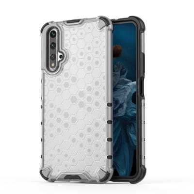 Voor Huawei Nova 5T schokbestendige honingraat PC + TPU case (wit)