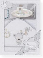 Interbaby badcape en thermometer 100 cm katoen - thumbnail