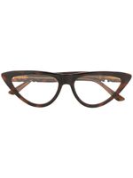 Jimmy Choo Eyewear lunettes de vue à monture oversize - Marron - thumbnail