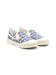 Gucci Kids chaussures de skate à logo en jacquard - Tons neutres