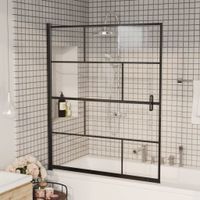 VidaXL Douchewand 116x140 cm esg zwart