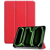 Basey Apple iPad Pro 13 (2024) Hoesje Kunstleer Hoes Case Cover -Rood - thumbnail
