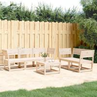 5-delige Loungeset massief grenenhout