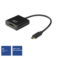 ACT AC7320 video kabel adapter 0,15 m USB Type-C DisplayPort Zwart - thumbnail