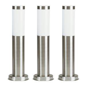 Lech 3 (set van 3 stuks) RVS Tuinlamp