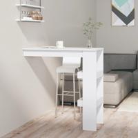 Bartafel wandgemonteerd 102x45x103,5 cm hout hoogglans wit