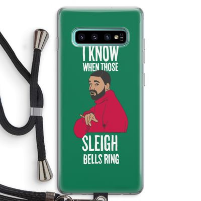 Sleigh Bells Ring: Samsung Galaxy S10 Plus Transparant Hoesje met koord