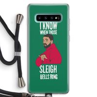 Sleigh Bells Ring: Samsung Galaxy S10 Plus Transparant Hoesje met koord