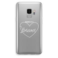 Forever heart pastel: Samsung Galaxy S9 Transparant Hoesje - thumbnail