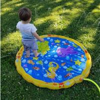 Cartoon patroon ronde opblaasbare outdoor gazon sprinkler pad kinderen pad diameter: 100cm