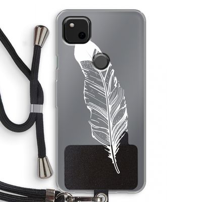 Pluim: Pixel 4a Transparant Hoesje met koord