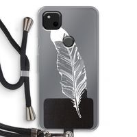 Pluim: Pixel 4a Transparant Hoesje met koord