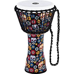 Meinl PADJ7-M-F Rope Tuned Travel Series Day Of The Dead 10 inch Djembe